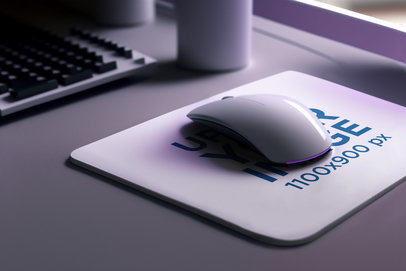 Mousepad Mockup Featuring an AI-Generated Gaming Room m32564