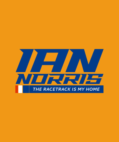 T-Shirt Design Creator with a Pilot's Name for a Car Racing Championship