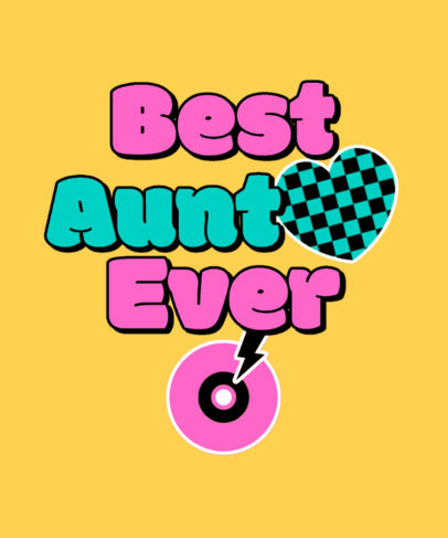 Family T-Shirt Design Creator for an Aunt