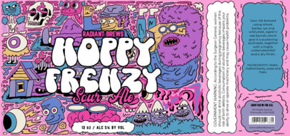 Beer Label Generator with Acid-Style Illustrated Cartoons 6314a-el1