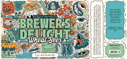 Beer Label Design Creator with Cartoonish Acid Characters 6314c-el1