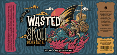 Beer Label Design Template Featuring Trippy Cartoons 6316 el1