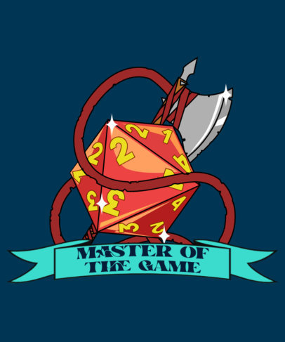 Dungeons and Dragons-Inspired T-Shirt Design Creator with an Illustrated Dice