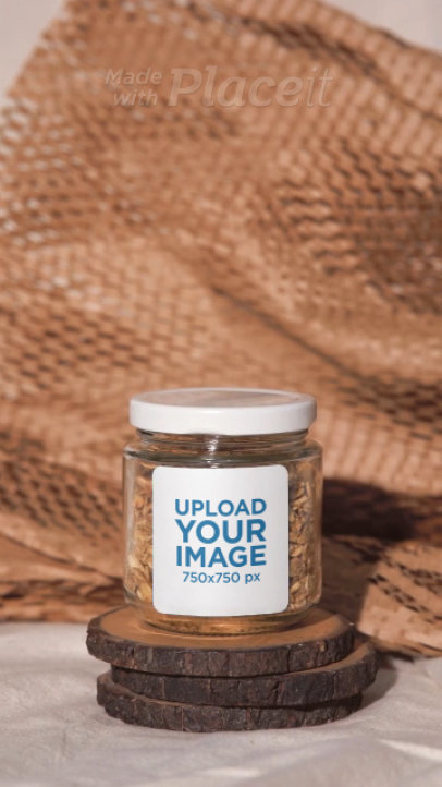 Video of an Eco Jar Placed on a Rustic Aesthetic Setting 6747v