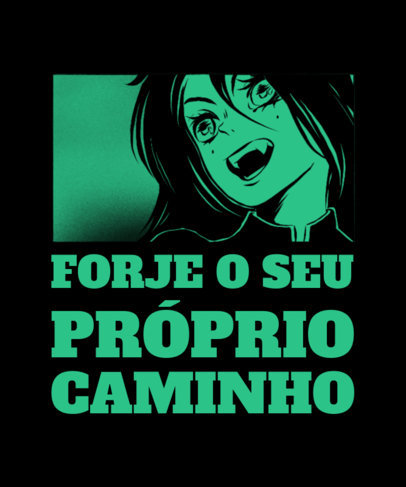 T-Shirt Design Maker Inspired by Demon Slayer with an Anime Character