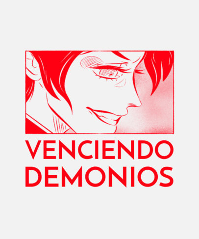 T-Shirt Design Generator with an Anime Illustration Inspired by Demon Slayer