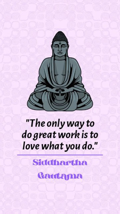 Illustrated Instagram Story Video Generator Featuring a Quote for Buddha Day 6742