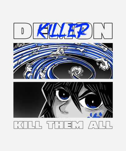 T-Shirt Design Maker with Anime Characters Inspired by Demon Slayer