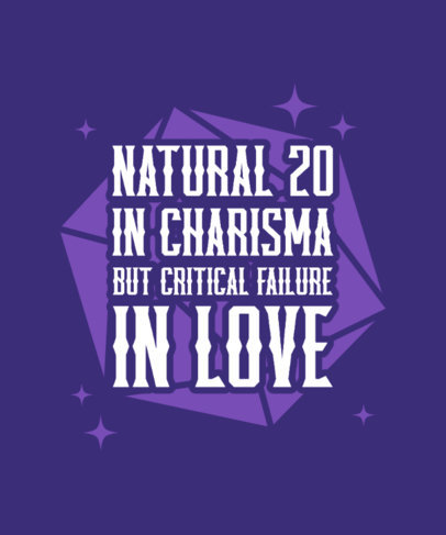 T-Shirt Design Generator Inspired by D&D Featuring a Dice Graphic