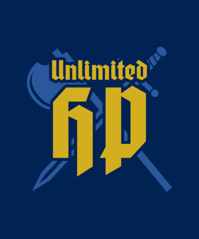 Dungeons and Dragons-Inspired T-Shirt Design Creator Featuring Illustrated Weapons