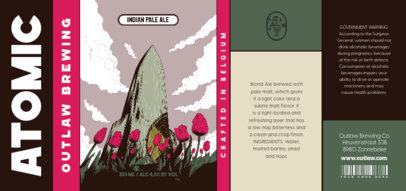Beer Label Template Featuring Surrealistic Illustrations 6320 el1