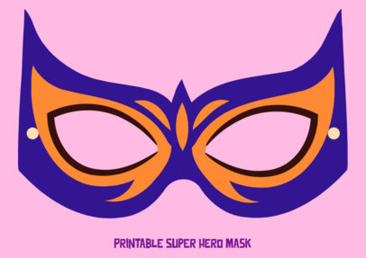 Printable Design Template for a Superhero Mask