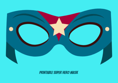 Printable Mask Template Featuring an Illustrated Star