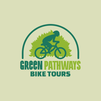 Brand Logo Template for a Bike Tour Business