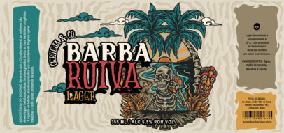 Beer Label Design Creator Featuring a Skeleton on an Island 6316f-el1