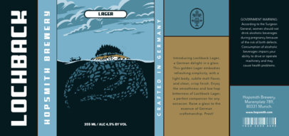 Beer Label Template Featuring an Illustrated Landscape 6320d-el1