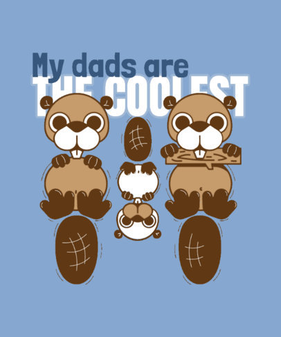 T-Shirt Design Generator Featuring a Beaver Family Graphic