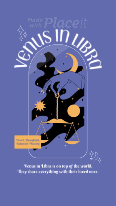 Quote Instagram Story Video Maker Featuring an Astrology Theme