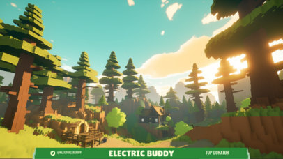 Twitch Overlay Template Featuring a Theme Inspired by Roblox