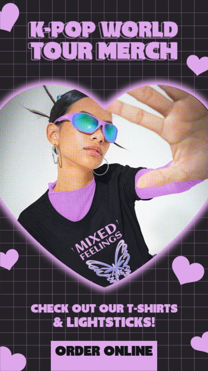 Instagram Story Template Featuring K-Pop Merch Promo