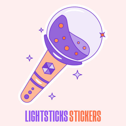 BTS-Inspired Sticker Generator Featuring a K-Pop Theme