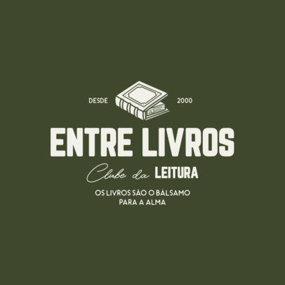Logo Generator with a Book Illustration for a Readers Group 
