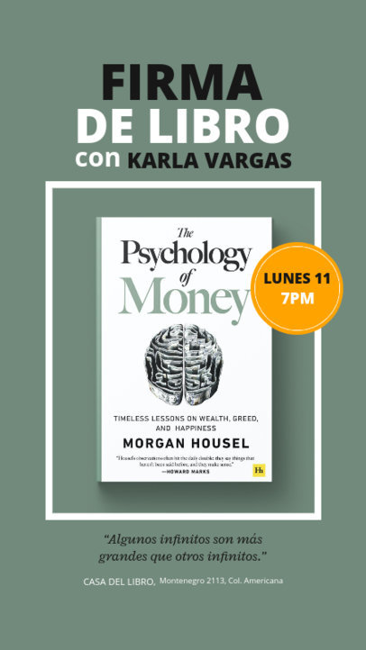 Instagram Story Creator to Promote a Book Signing Event