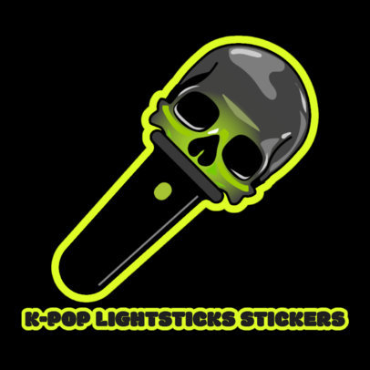 Sticker Generator for K-Pop Enthusiasts Featuring a Lightstick