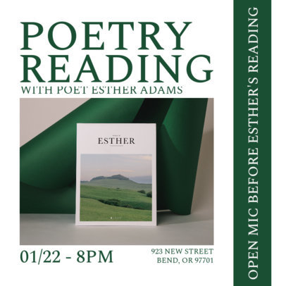 Poetry Reading Instagram Post Creator for a Bookstore Event