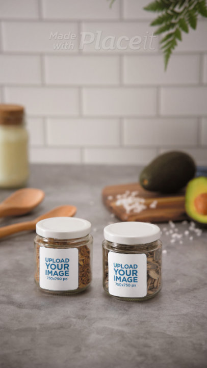 Eco-Friendly Video of Two Glass Jars Featuring a Person 6756v