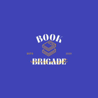Online Logo Maker with Book Graphics for a Reading Club