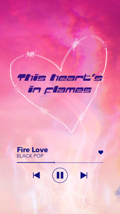 Blackpink Aesthetic-Inspired Instagram Story Template Featuring a Music Player Layout 5668a