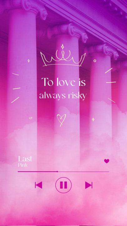 Instagram Story Creator Featuring a Blackpink-Inspired Song with a Crown Graphic 5668c