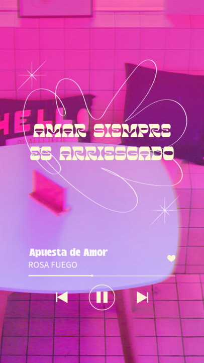 Instagram Story Template Featuring a Blackpink-Inspired Song Lyric in a Retro Font 5668e