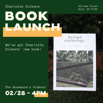 Instagram Post Creator to Promote a New Book Launch