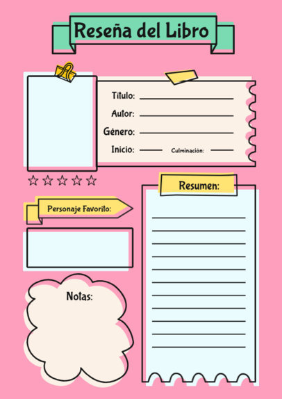 Planner Design Creator with a Cute Aesthetic for a Book Review