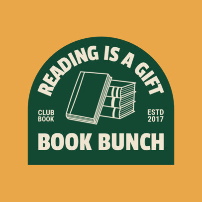 Logo Maker Featuring a Book Club Theme for Readers