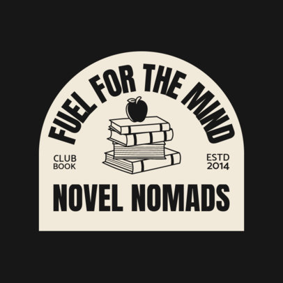 Logo Generator Featuring a Book Graphic for a Literary Club