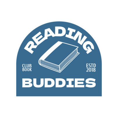 Logo Template for Reading Buddies Featuring a Book Graphic
