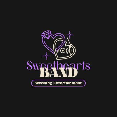 Wedding Entertainment Logo Generator for a Music Band 5908a