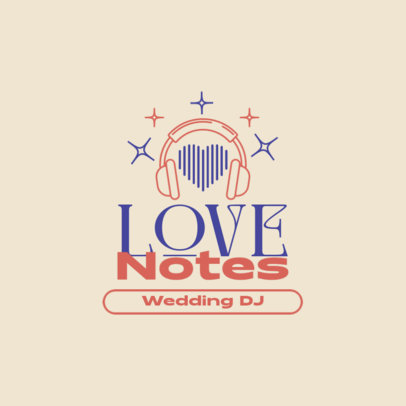 Music Logo Creator for a Wedding DJ 5908b