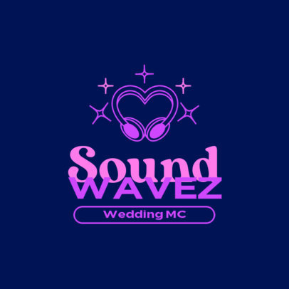 Online Logo Template for a Wedding-Themed DJ 5908c