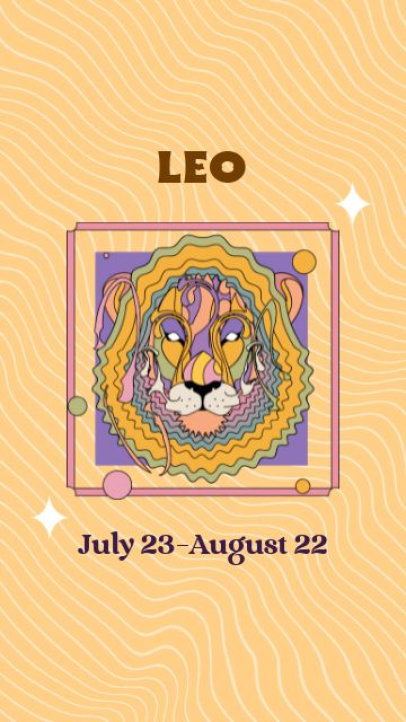 Instagram Story Video Generator Featuring a Leo Theme with a Colorful Lion 6778
