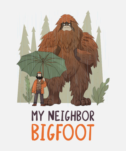 Totoro-Inspired T-Shirt Design Maker Featuring a Parody Anime Theme 4828k-5670