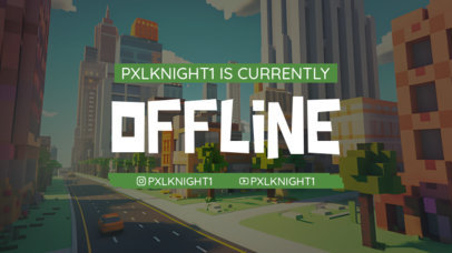 Twitch Offline Banner Template With Graphics Inspired by Roblox