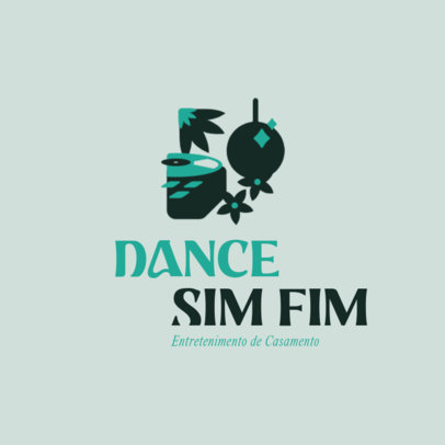 Online Logo Maker with a Disco Ball Graphic for a Wedding Entertainer 5909b