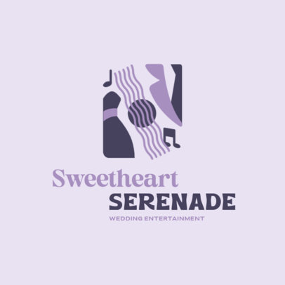 Logo Maker with Abstract Musical Graphics for a Wedding Entertainer 5909f