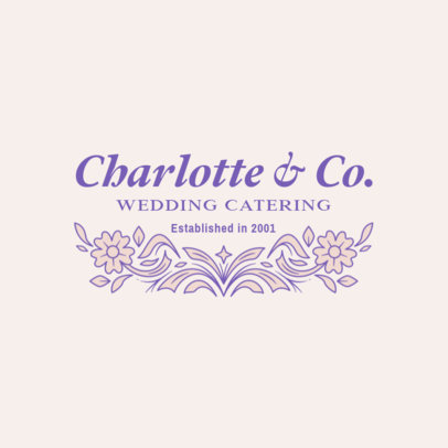Logo Template for Weddings Featuring a Catering Service Theme