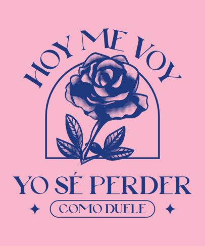 Selena-Inspired T-Shirt Design Maker Featuring a Rose and a Popular Lyric