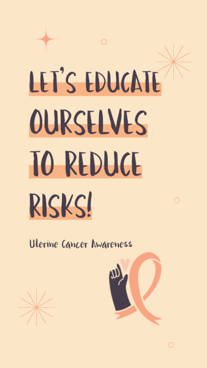 Instagram Story Creator Featuring a Uterine Cancer Awareness Theme 4968k-5691